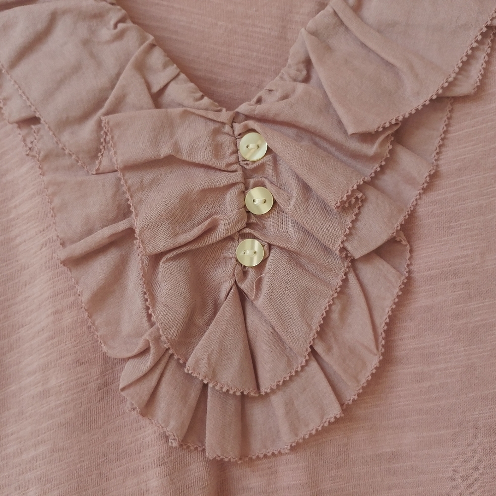 LOFT Ruffled Cotton Tee